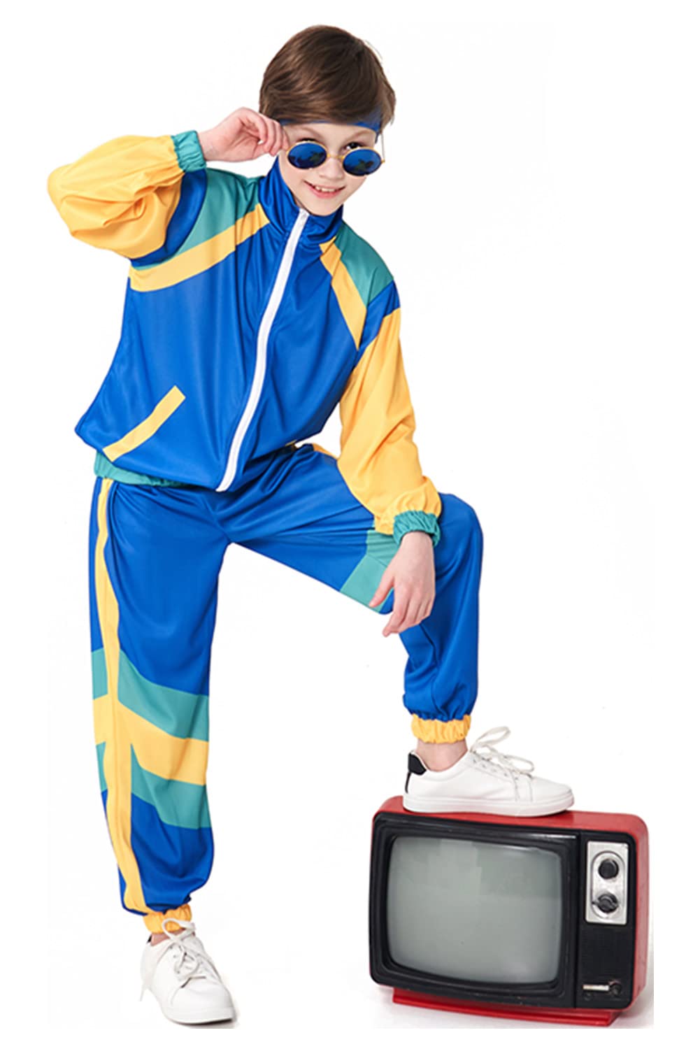 Boys 80s Tracksuit Kids Hip Hop Costume