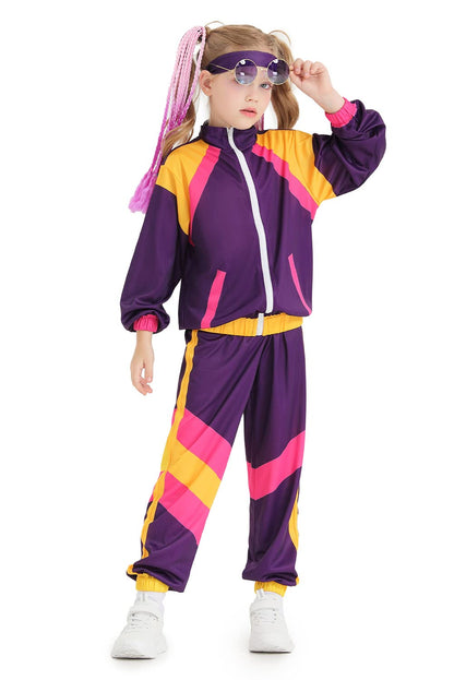 Boys 80s Tracksuit Kids Hip Hop Costume