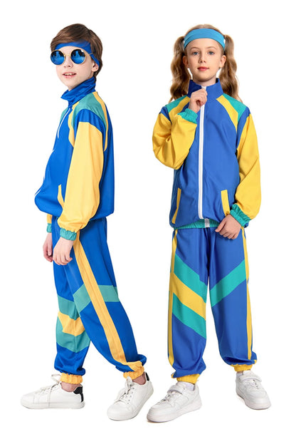 Boys 80s Tracksuit Kids Hip Hop Costume